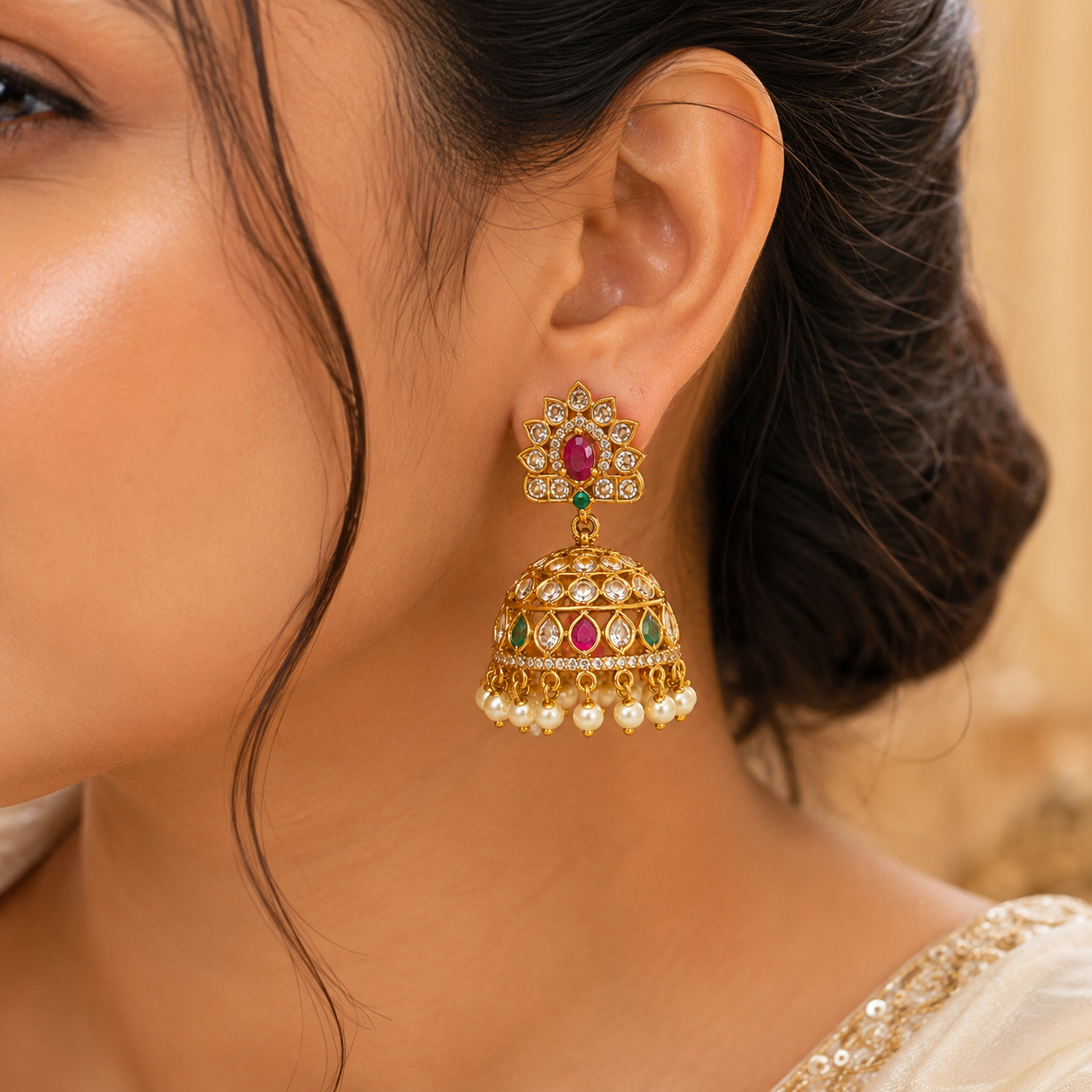 Multicolour Stone Jumka