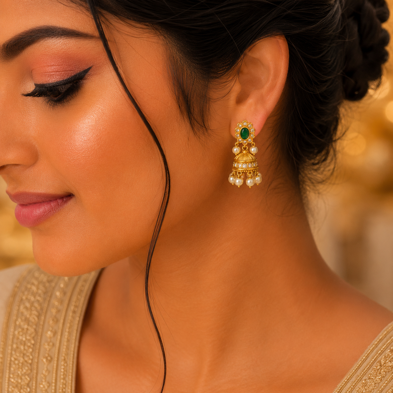 Ethnic Elegance Emerald Jumka